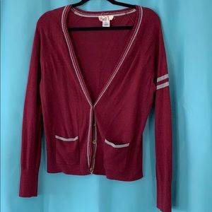 5 for $25🍍Sporty maroon and gray cardigan ❤️🖤 🍍